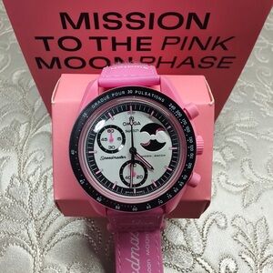 Swatch X Omega Moonswatch Mission to the Pink Moonphase Watch